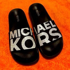 Michael Kors slide on sandals size 8 like new